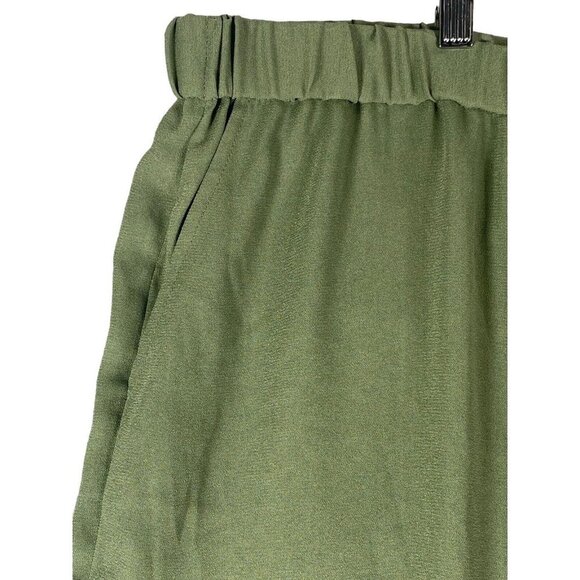 14th & Union Womens Capri Pants Green Pockets Pull On Plus Size 1X - Picture 3 of 8